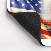 白頭鷲が付いている米国旗 マウスパッド (コーナー)