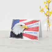 白頭鷲との依託のCongratualstion カード (黄色い花)