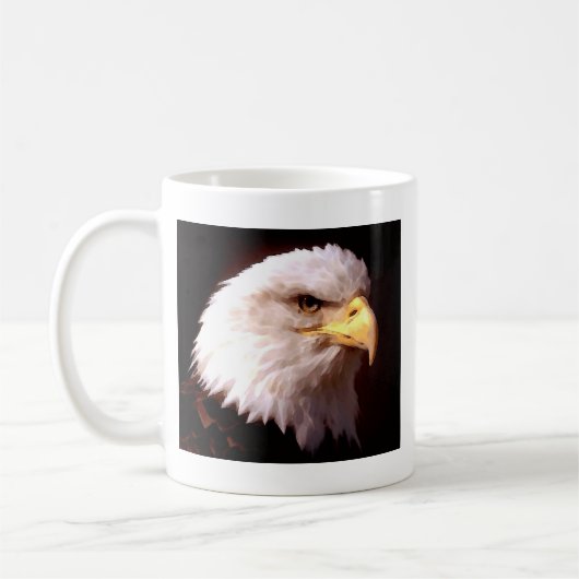 白頭鷲のアメリカ人のワシ コーヒーマグカップ (左)