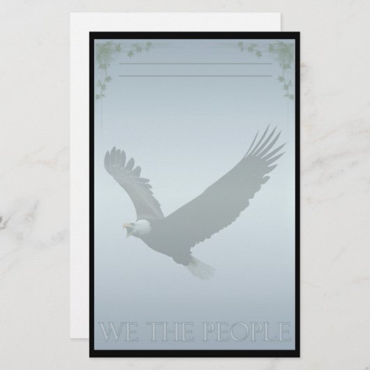 白頭鷲のカスタムの文房具 便箋 (正面/裏面)