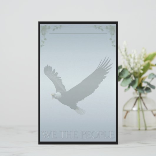 白頭鷲のカスタムの文房具 便箋 (スタンド正面)