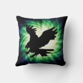 白頭鷲のシルエット; カッコいい クッション (裏面)