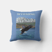 白頭鷲のダイビング-ワイオミング クッション (裏面)