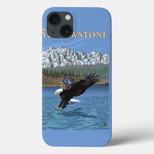 白頭鷲のダイビング-西のイエローストーン、MT Case-Mate iPhoneケース (裏面)