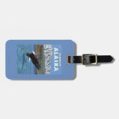 白頭鷲のダイビング- Seward、アラスカ ラゲッジタグ (正面横)