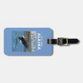 白頭鷲のダイビング- Skagway、アラスカ ラゲッジタグ (正面横)