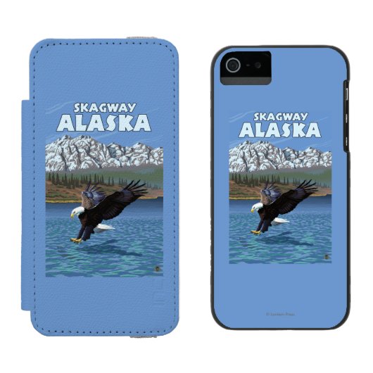 白頭鷲のダイビング- Skagway、アラスカ Incipio iPhoneウォレットケース (並び)