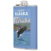 白頭鷲のダイビング- Valdez、アラスカ フラスク (左)