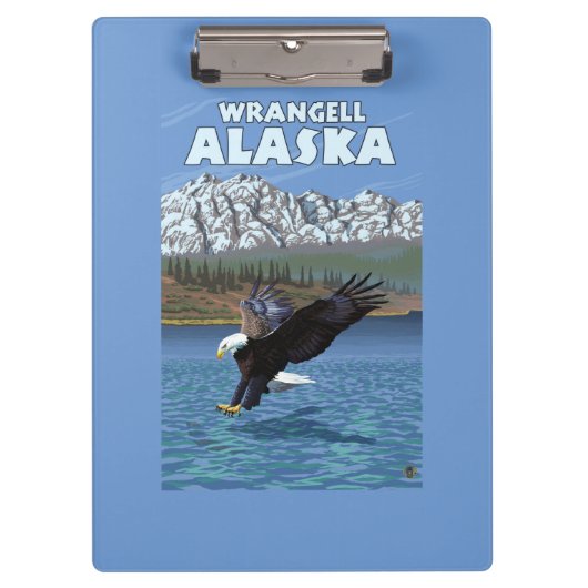白頭鷲のダイビング- Wrangell、アラスカ クリップボード (正面)