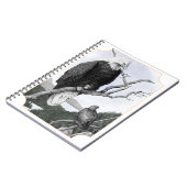 白頭鷲のヴィンテージのイラストレーション ノートブック (左側)