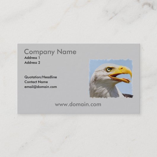 白頭鷲の名刺 名刺 (正面)