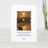 白頭鷲の感謝の野性生物のサンキューカード サンキューカード (裏面)