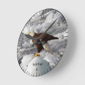 白頭鷲の時計 ラウンド壁時計 (傾斜)