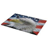 白頭鷲の米国旗のまな板 カッティングボード (角)