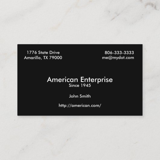 白頭鷲の米国旗の名刺 名刺 (裏面)