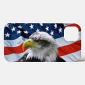 白頭鷲の米国旗 Case-Mate iPhoneケース (裏面 (横))