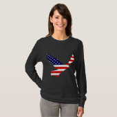 白頭鷲の米国旗 Tシャツ (正面フル)