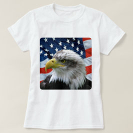 白頭鷲の米国旗 Tシャツ