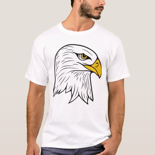 白頭鷲の頭部 Tシャツ (正面)