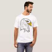 白頭鷲の頭部 Tシャツ (正面フル)