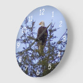 白頭鷲 ラージ壁時計 (傾斜)