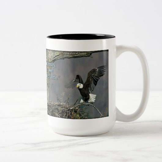 白頭鷲-必要なマグより親切があって下さい ツートーンマグカップ (右)