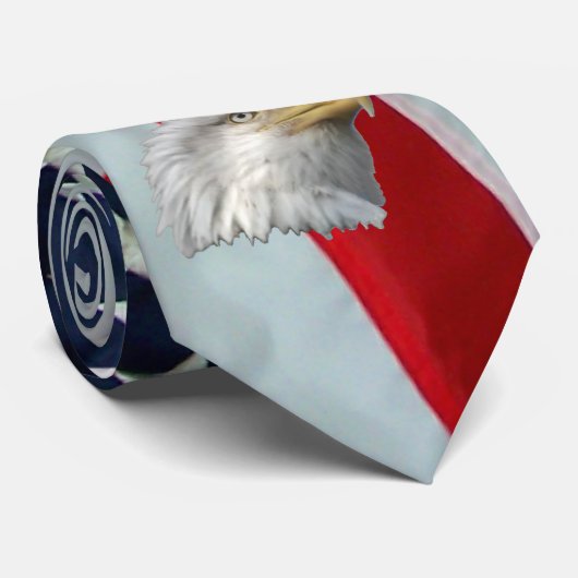 白頭鷲 --米国旗 ネクタイ (ロール)