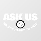 白頼黒のスマイルには幸せ ウィンドウサイン (シート)