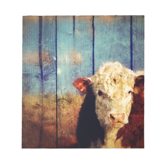 白顔牛 ノートパッド (正面)