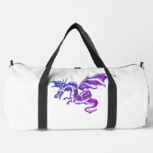白飛んでいるに対する個人的な紫の竜 ダッフルバッグ (正面)
