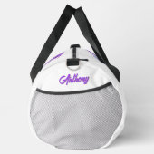 白飛んでいるに対する個人的な紫の竜 ダッフルバッグ (右)