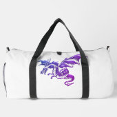 白飛んでいるに対する個人的な紫の竜 ダッフルバッグ (裏面)