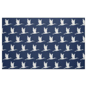 白飛んでいるコウノトリ ファブリック (ファットクウォーター)