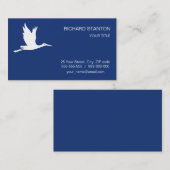 白飛んでいるコウノトリ 名刺 (正面/裏面)