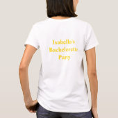 白飲とパーソナライズされた金ゴールドでラブトップ Tシャツ (裏面)