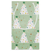 白飾クリスマスツリーズグリーンスター&オーナメント スモールペーパーバッグ (裏面)