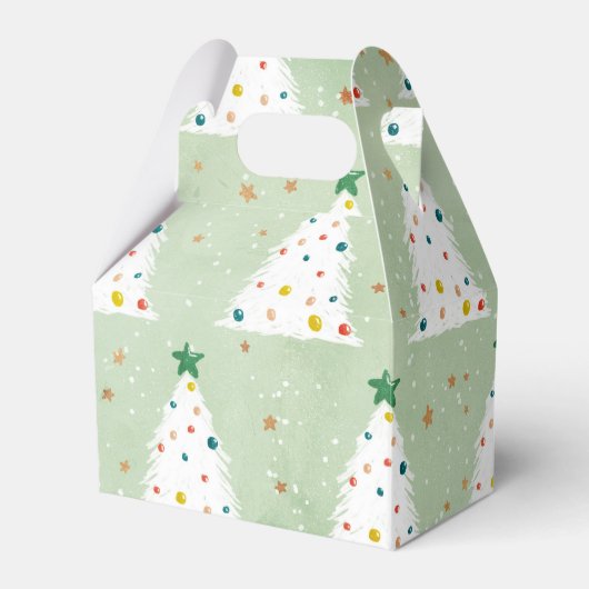 白飾クリスマスツリーズグリーンスター&オーナメント フェイバーボックス (正面サイド)