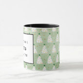 白飾クリスマスツリーズグリーンスター&オーナメント マグカップ (中央)