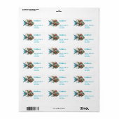 白飾絵を描の住所の魚 ラベル (フルシート)