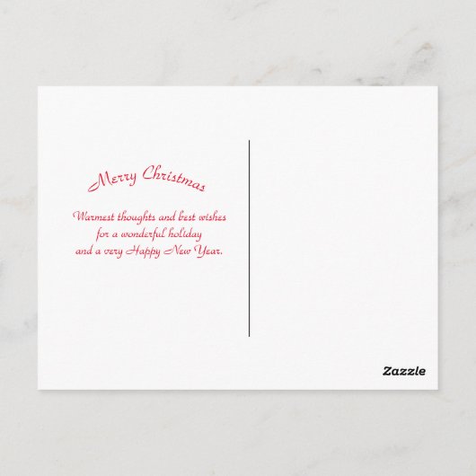 白馬かわいらし写真クリスマス ポストカード (裏面)