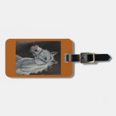 白馬が付いている荷物のラベル ラゲッジタグ (正面横)