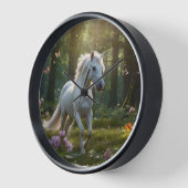 白馬と森の友人 壁時計 (傾斜)