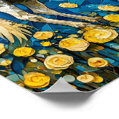 白馬と花 ポスター (角)