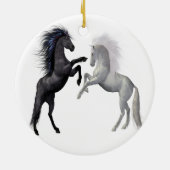 白馬と黒馬 セラミックオーナメント (裏面)