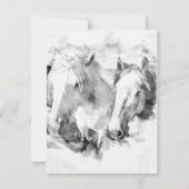 白馬のお祝い 生のカード 招待状 (裏面)