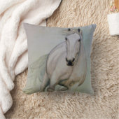 白馬のアメリカ人のMoJoの枕 クッション (ブランケット)