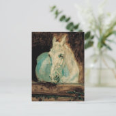 白馬のガゼル-アンリーツールーズLautrec ポストカード (スタンド正面)