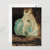 白馬のガゼル-アンリーツールーズLautrec ポストカード (正面/裏面)