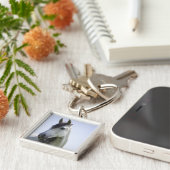 白馬のポートレート キーホルダー (側面)