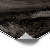 白馬のモノクロinキャニョンランズのポスター ポスター (角)